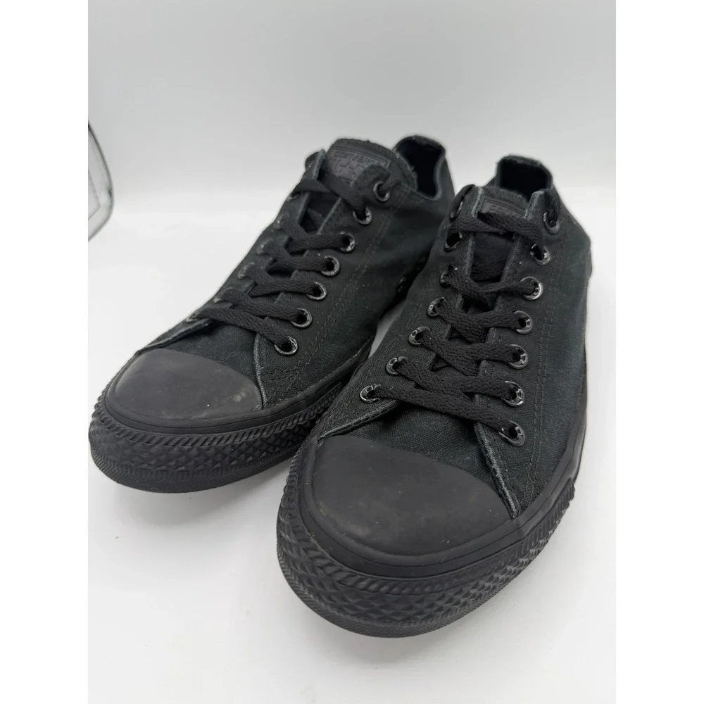 Converse Chuck Taylor All Star Low Top Black Monochrome Sneakers Size M10, W12 - Picture 1 of 7
